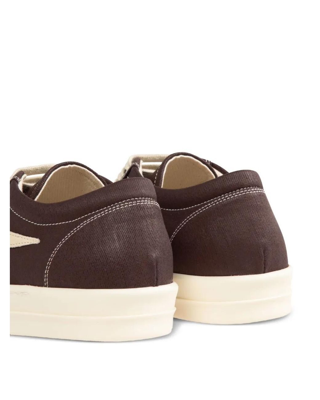 Rick Owens Brown Panelled Lace-Up Sneakers for men
