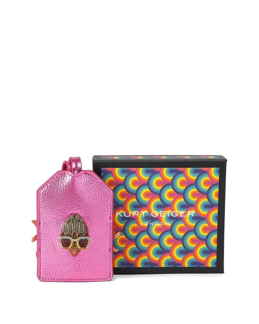 Kurt Geiger Pink Lanière Sun À Motif Aigle