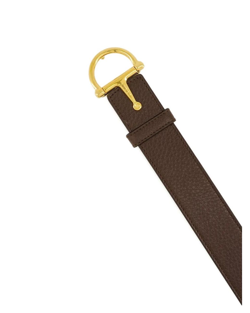 Gucci White Horsebit-Detail Leather Belt