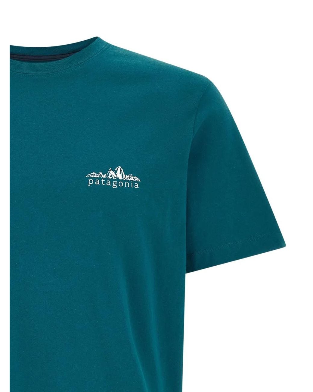 Patagonia Green Fitz Roy Foothills Logo-Print Cotton T-Shirt for men