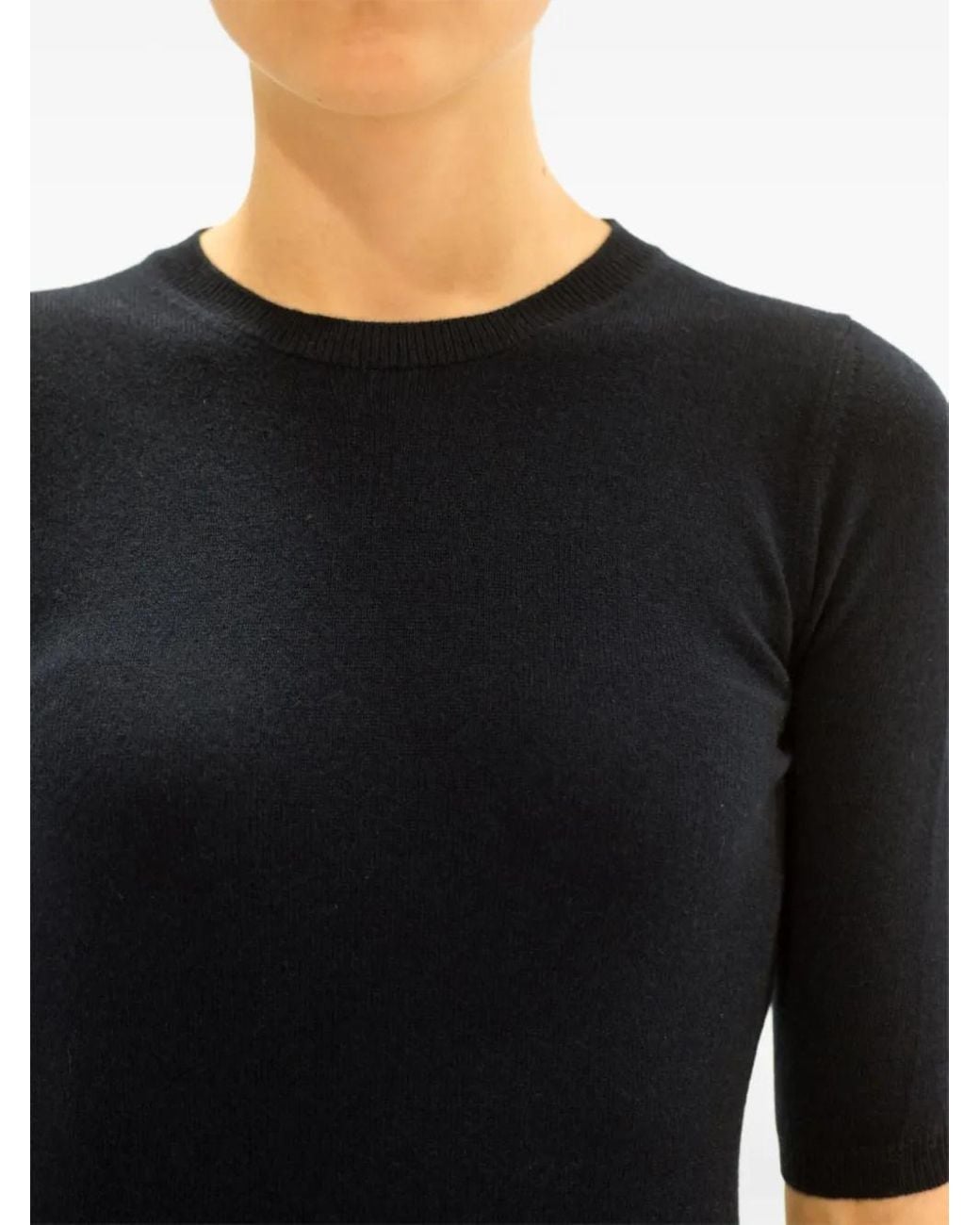 Top Con Cuello Redondo LA ROSE de color Black
