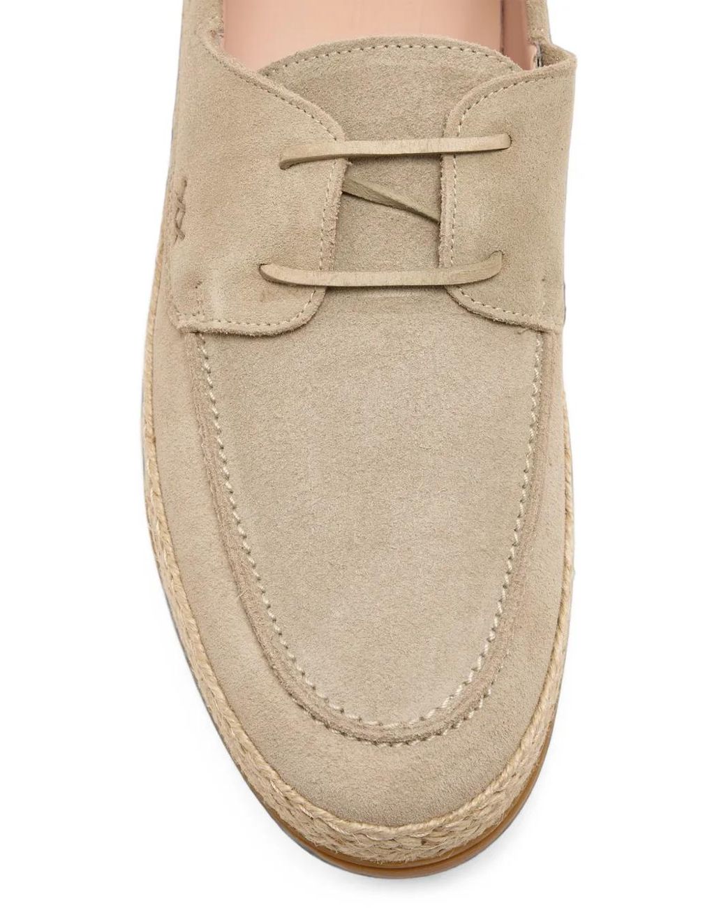 Forsa White Felix Lace-Up Calf Suede Espadrilles for men