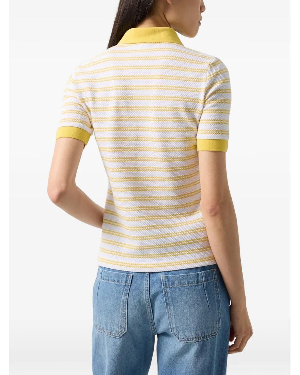 Bogner White Wendy Striped Polo Shirt