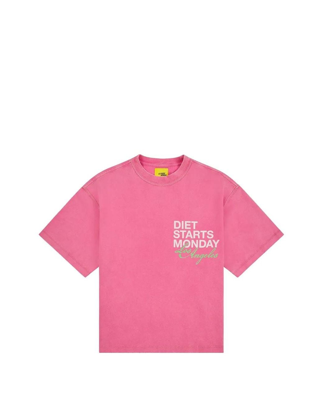 DIET STARTS MONDAY Pink Dsmla Logo-Print Cotton T-Shirt for men