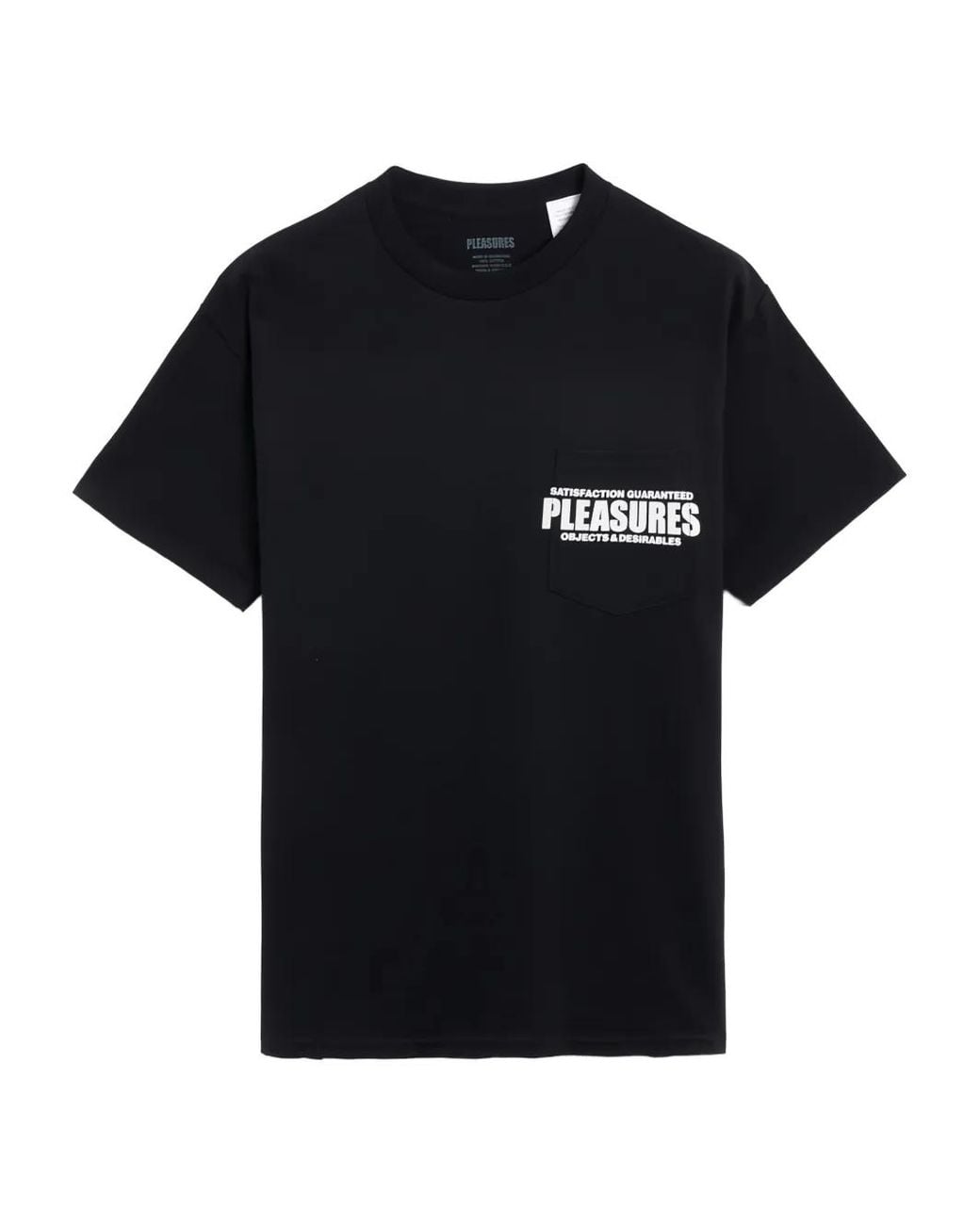 Pleasures Black Cotton T-Shirt for men