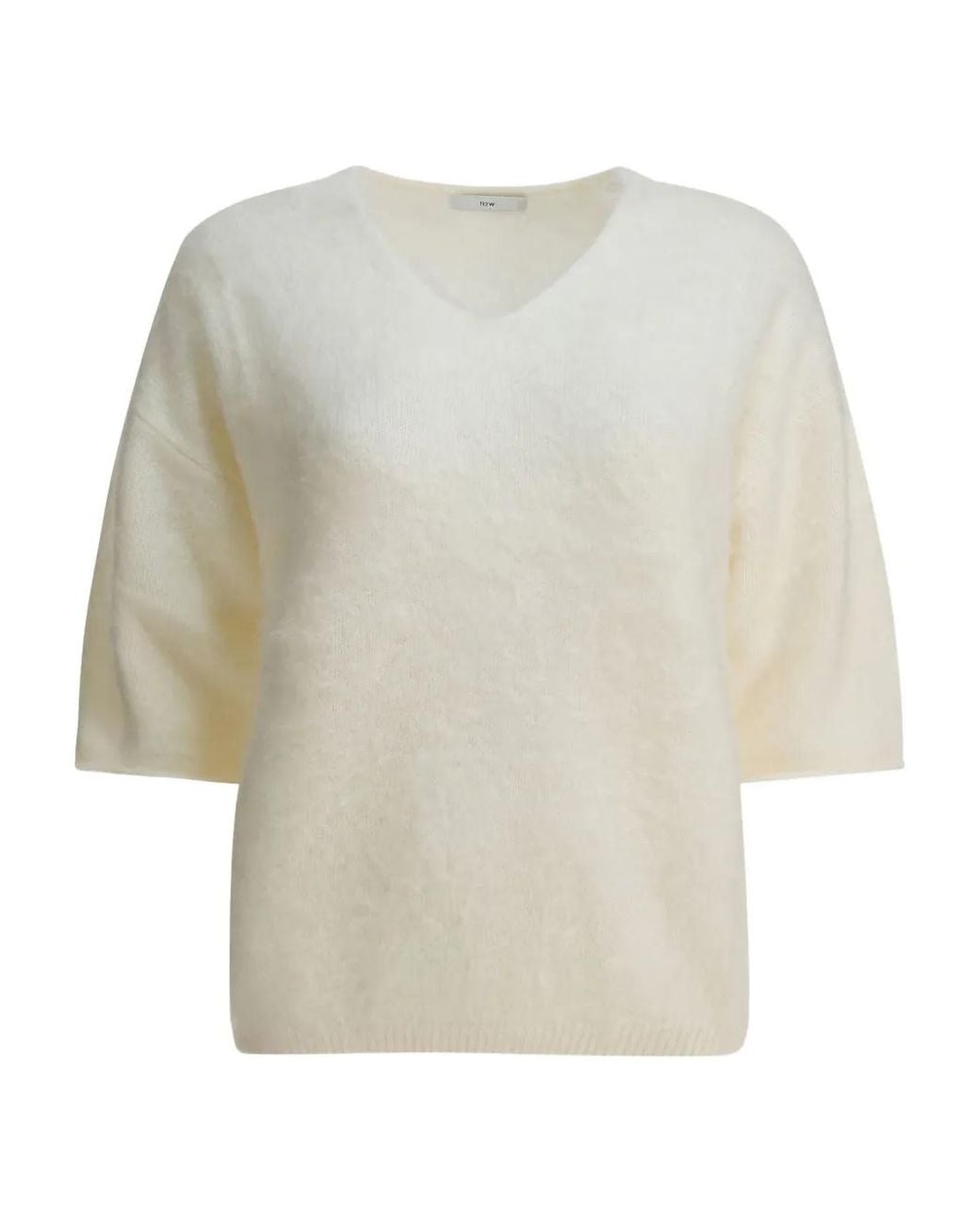 R2W White V-Neck Short-Sleeve T-Shirt