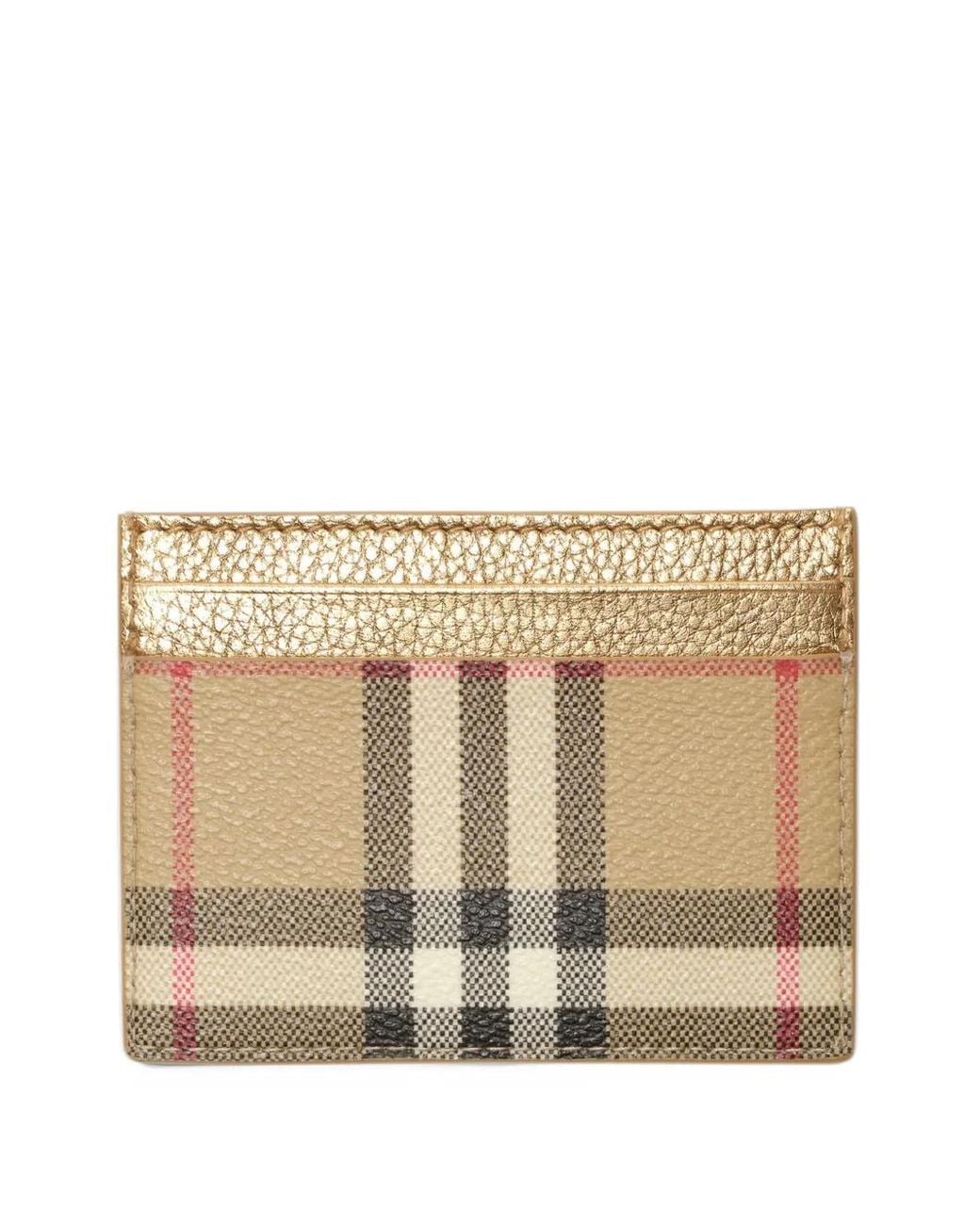 Burberry Natural Check Card Case