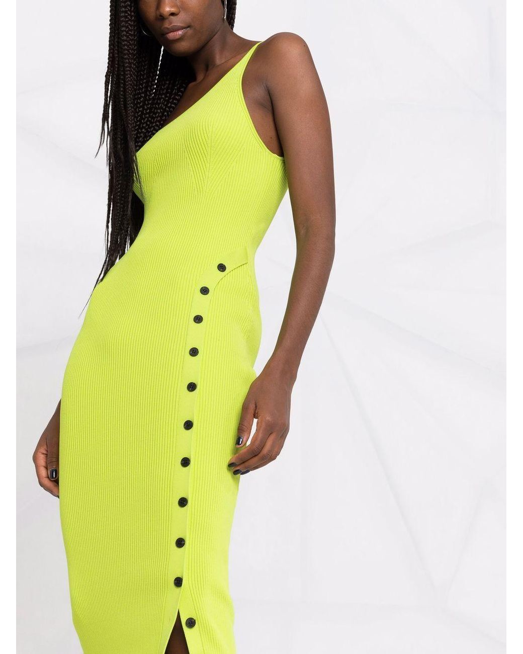 Self-Portrait One-shoulder Ribbed Dress 