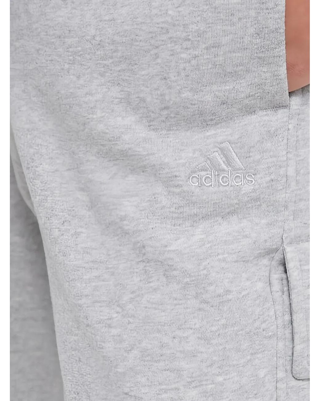 Adidas White Cargo-Pocket Track Pants