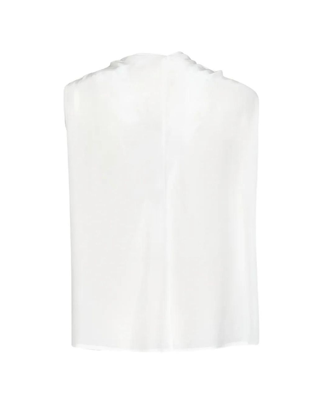 P.A.R.O.S.H. White Silk Top