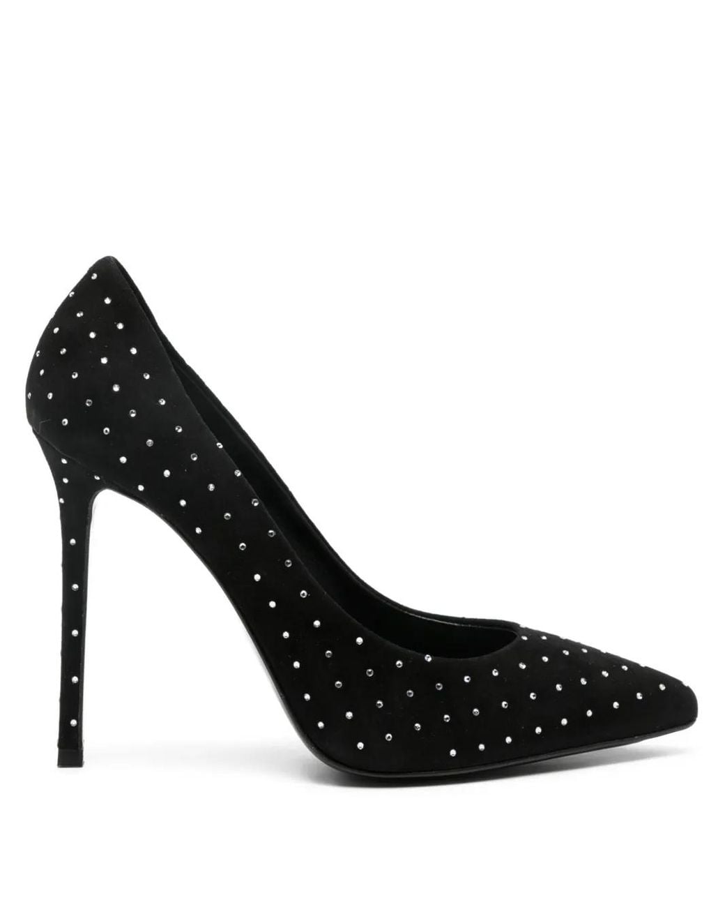 Le Silla Black 120Mm Suede Crystal-Embellished Pumps