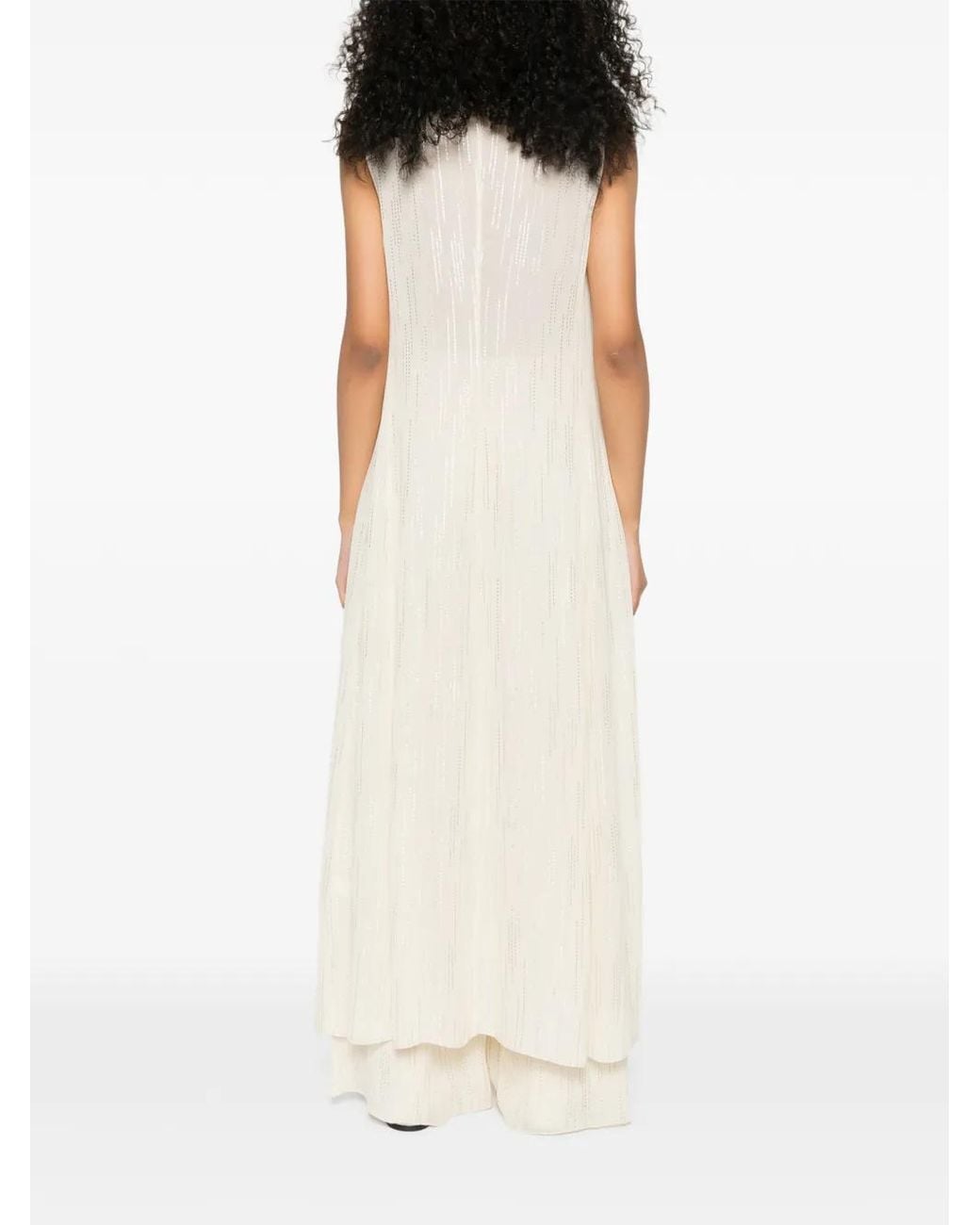 Forte_forte White Buttoned Sleeveless Coat