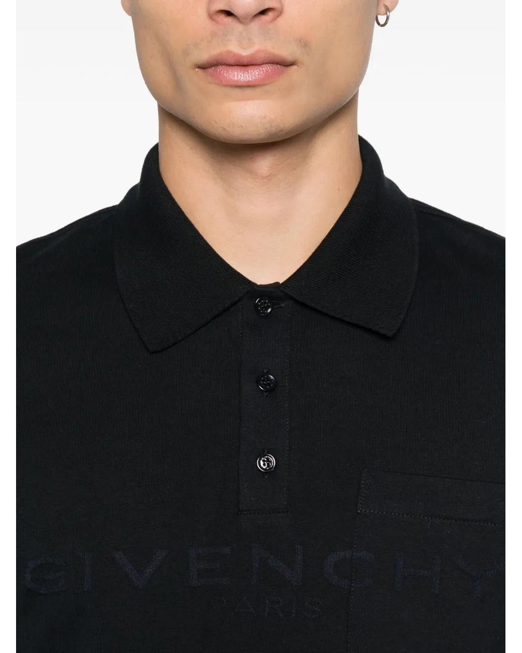 Givenchy Black Short Sleeve Polo for men