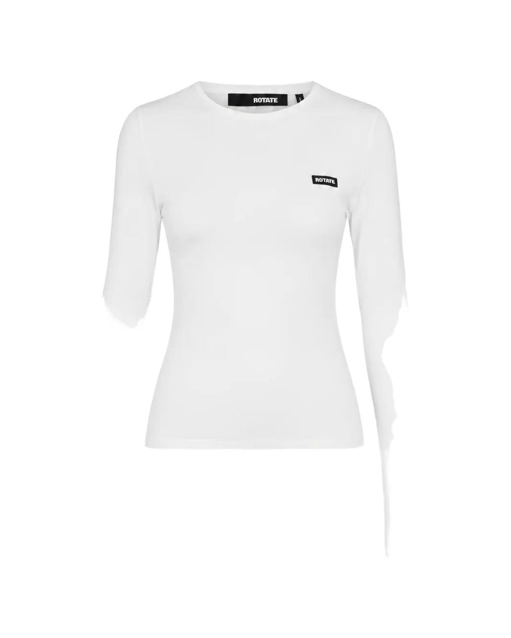 ROTATE BIRGER CHRISTENSEN White Long-Sleeve T-Shirt Bright