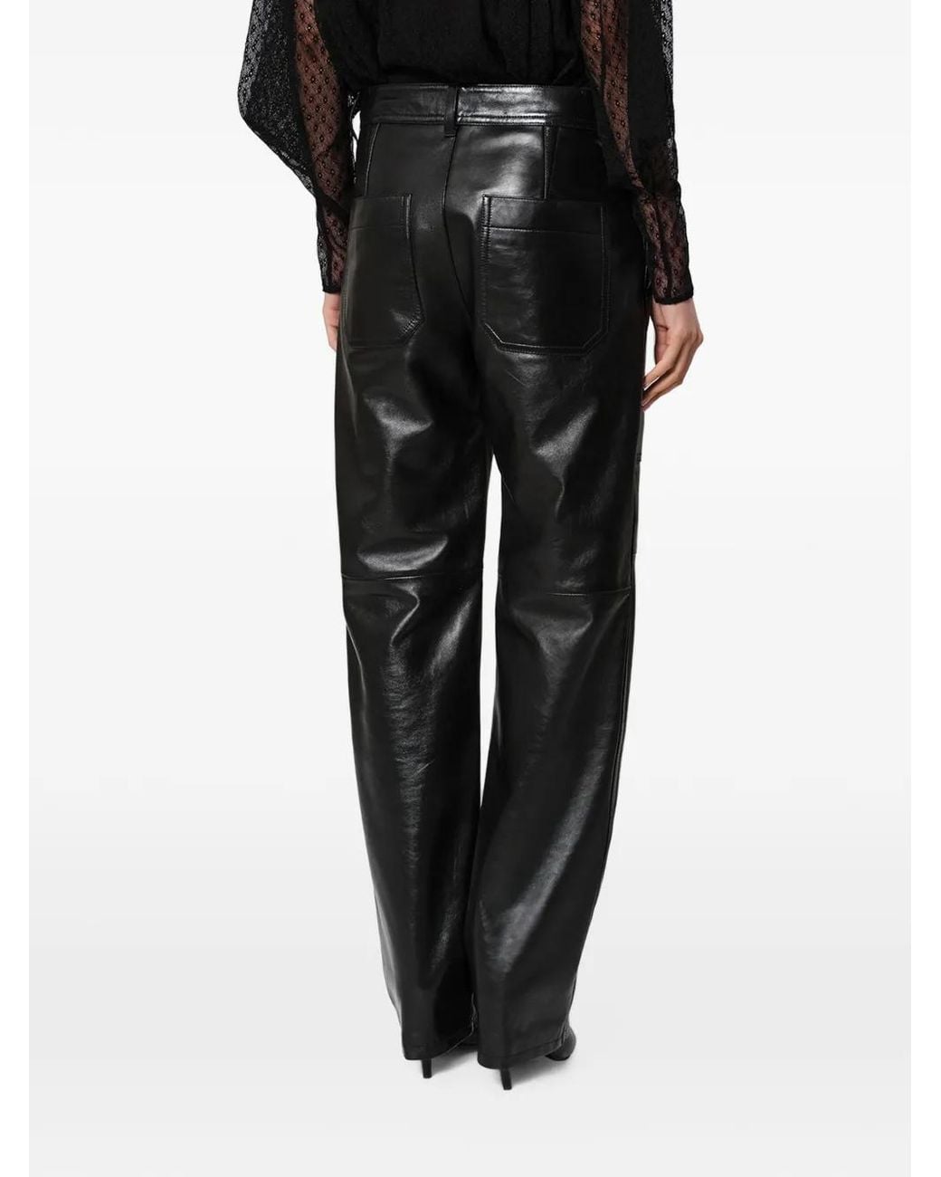 Isabel Marant Black Valka Leather Pants