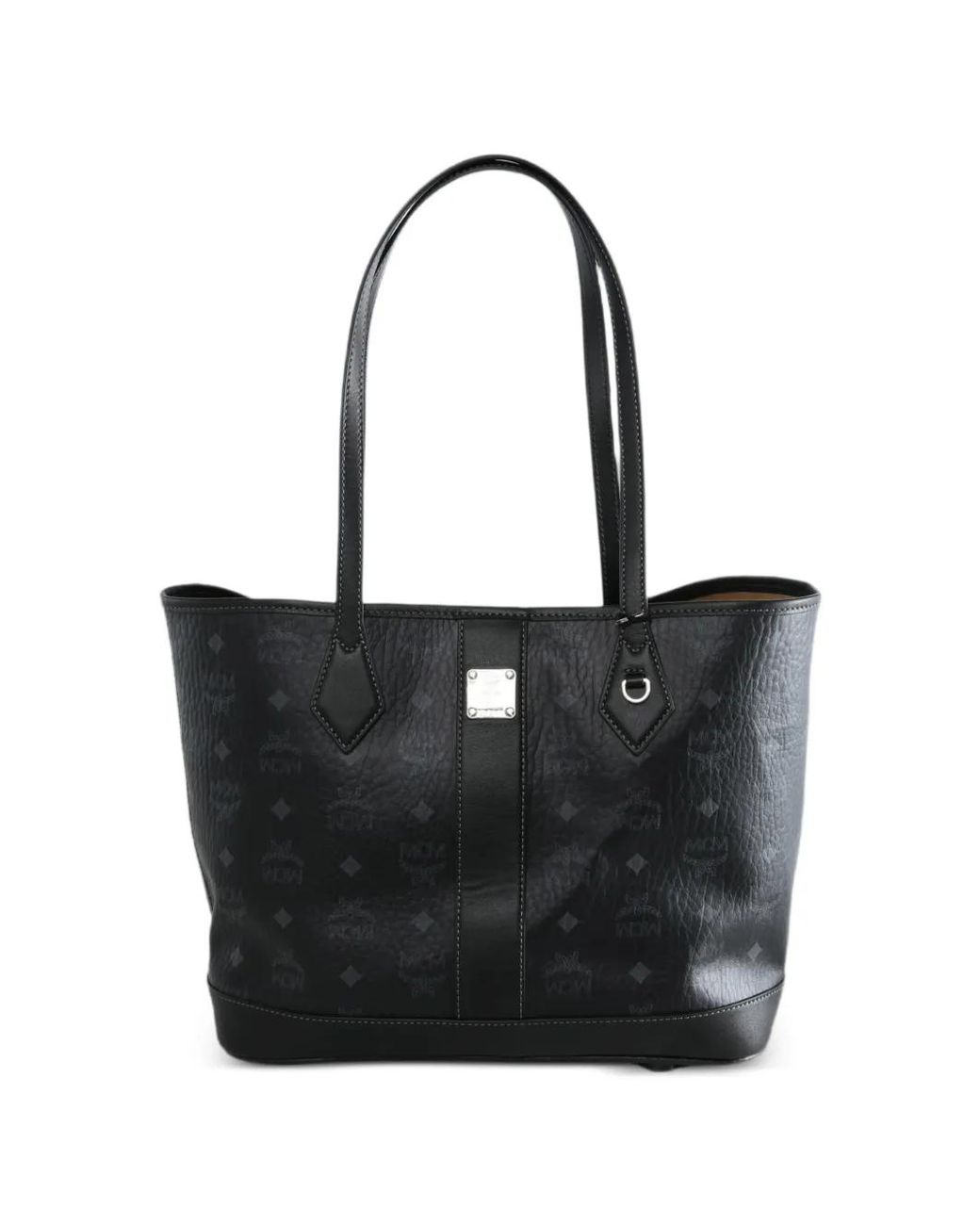 MCM Black Small New Liz Monogram-Print Tote Bag