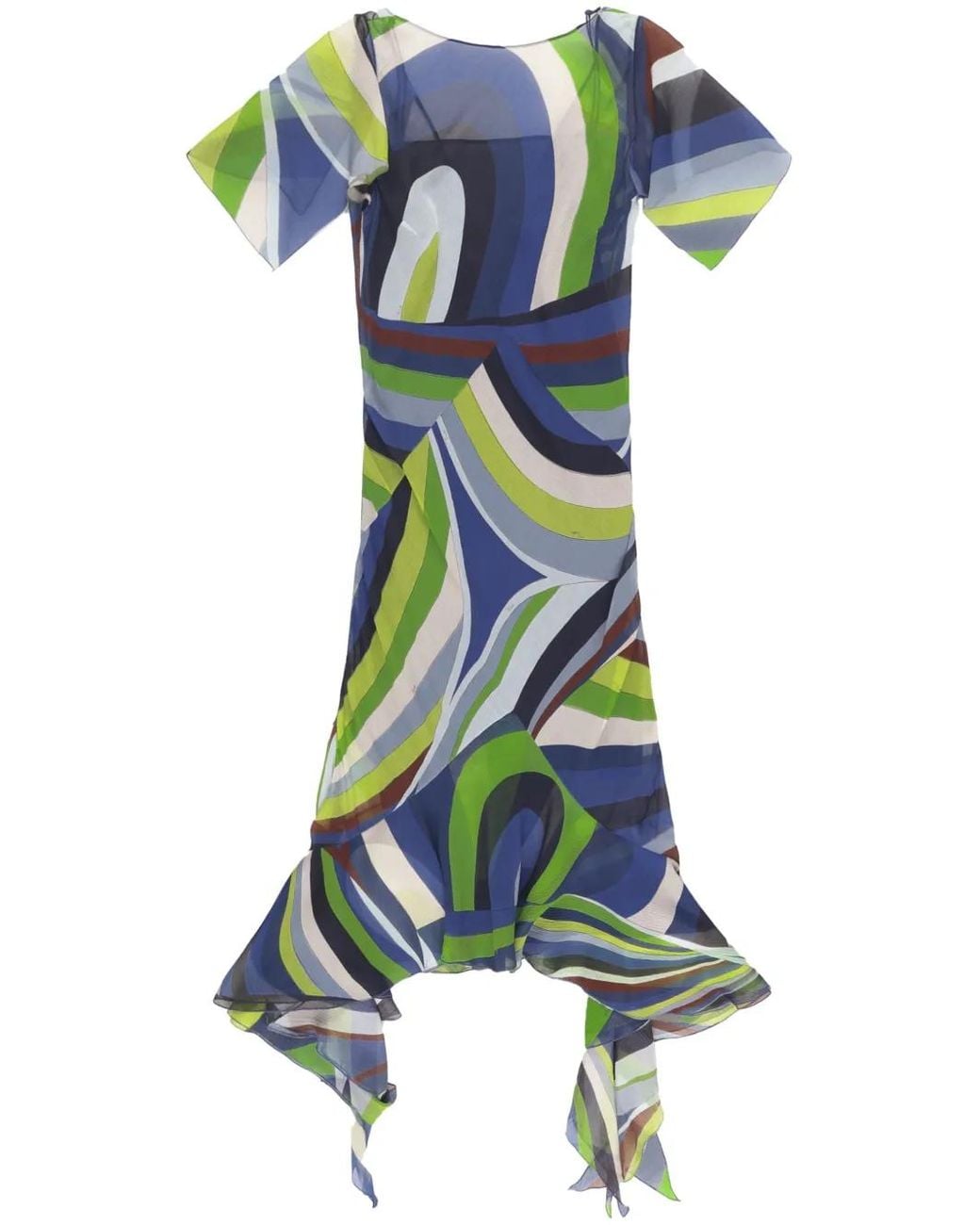 Emilio Pucci Multicolor Dress In Silk