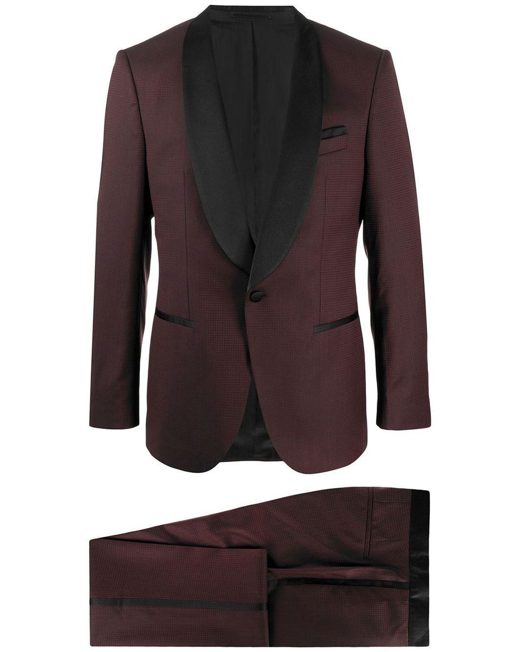 BOSS Wool Two-piece Dinner Suit in Red for Men - Lyst