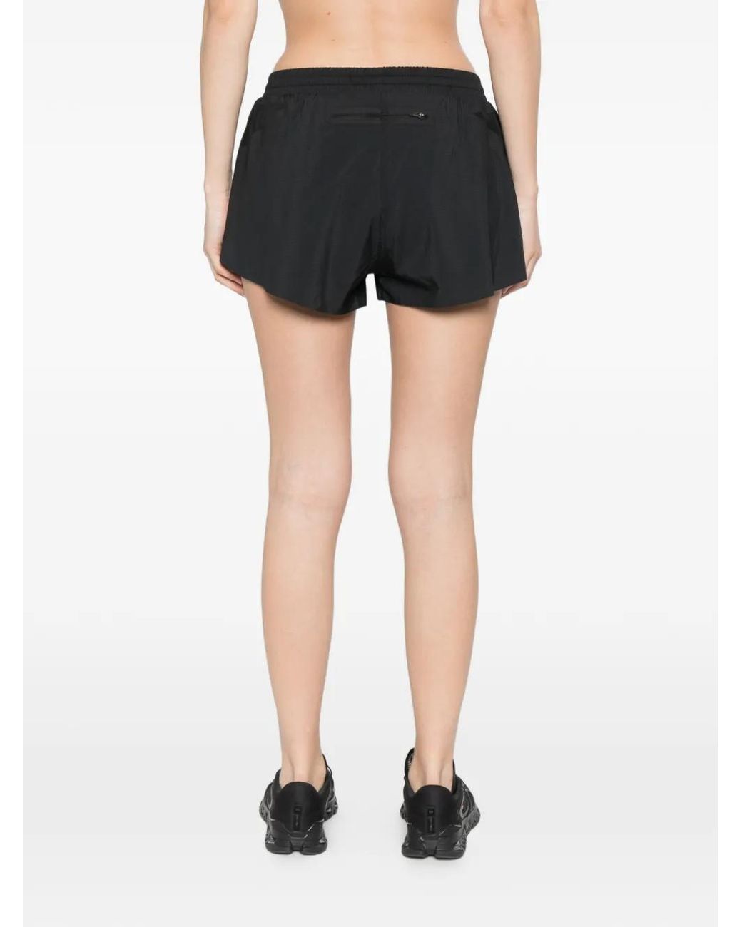 Adidas By Stella McCartney Black Logo-Print Shorts