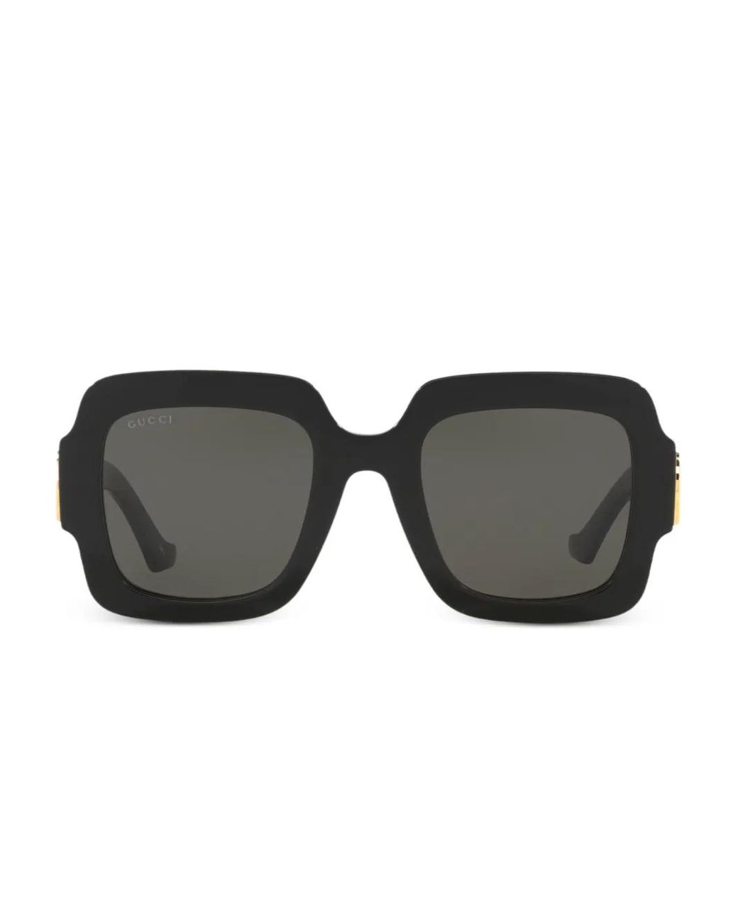 Gucci Black Square-Frame Double G Sunglasses