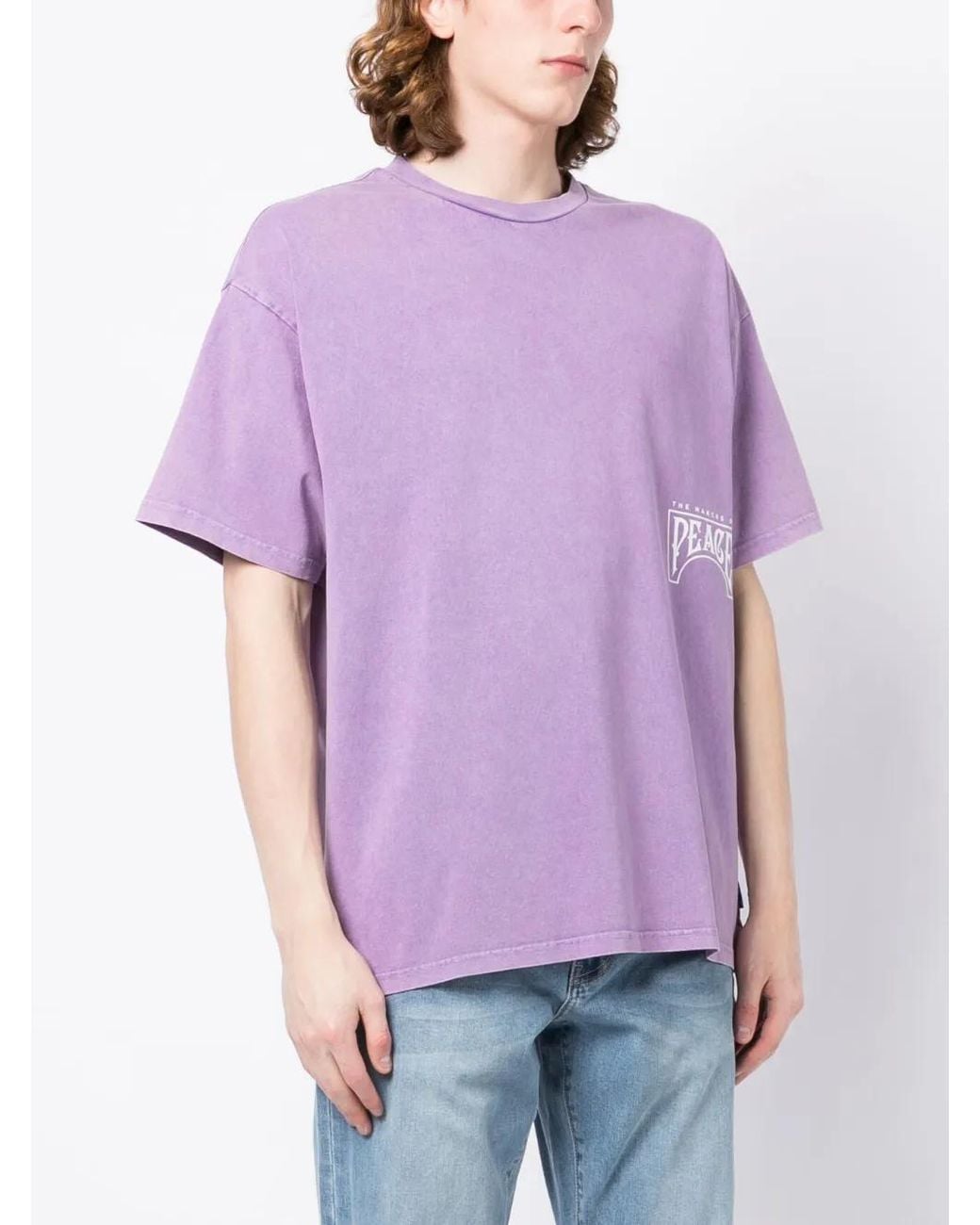 FIVE CM Purple Peace Cotton T-Shirt for men