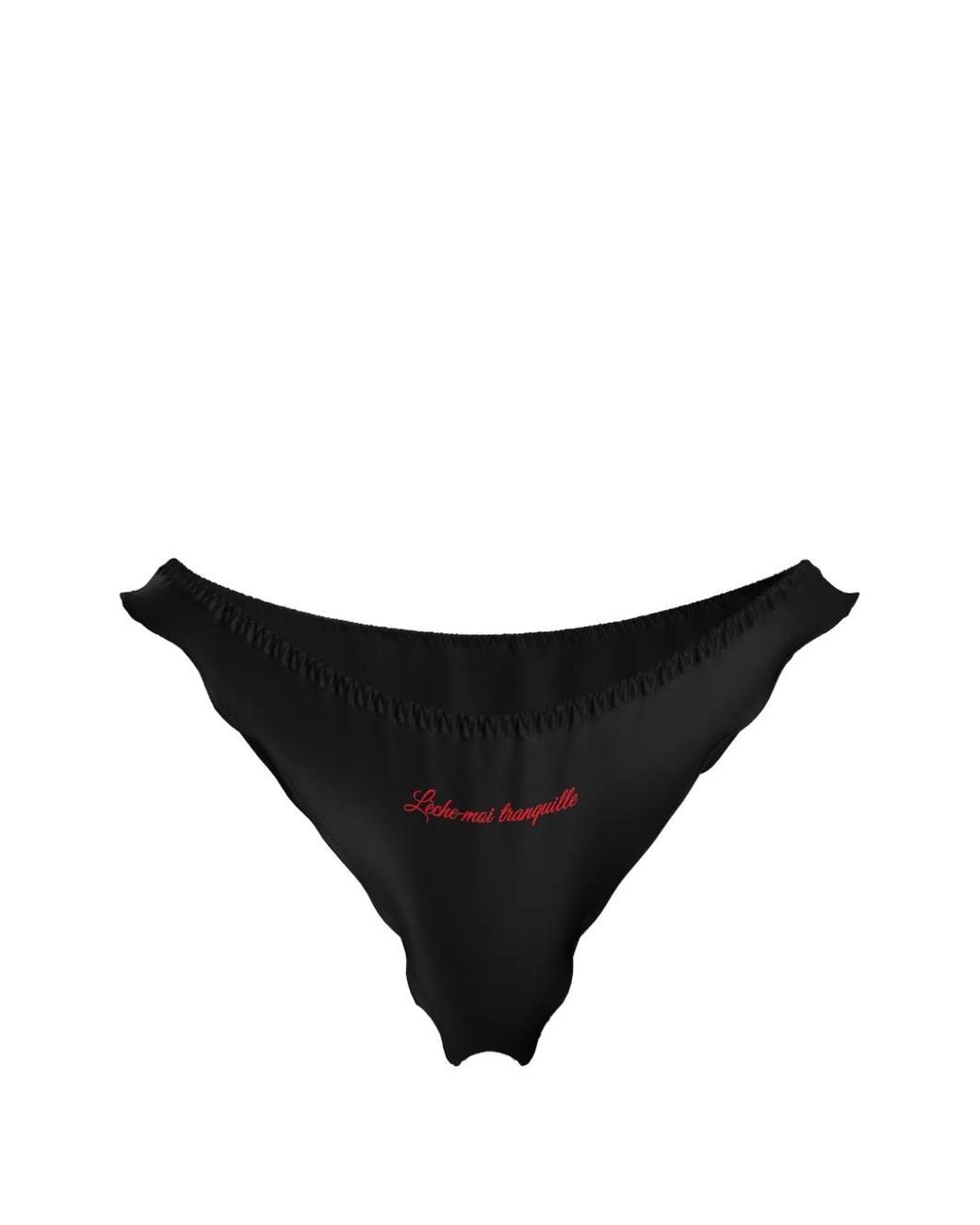 Scandale Black Culotte Brodée Dédicace À Volants