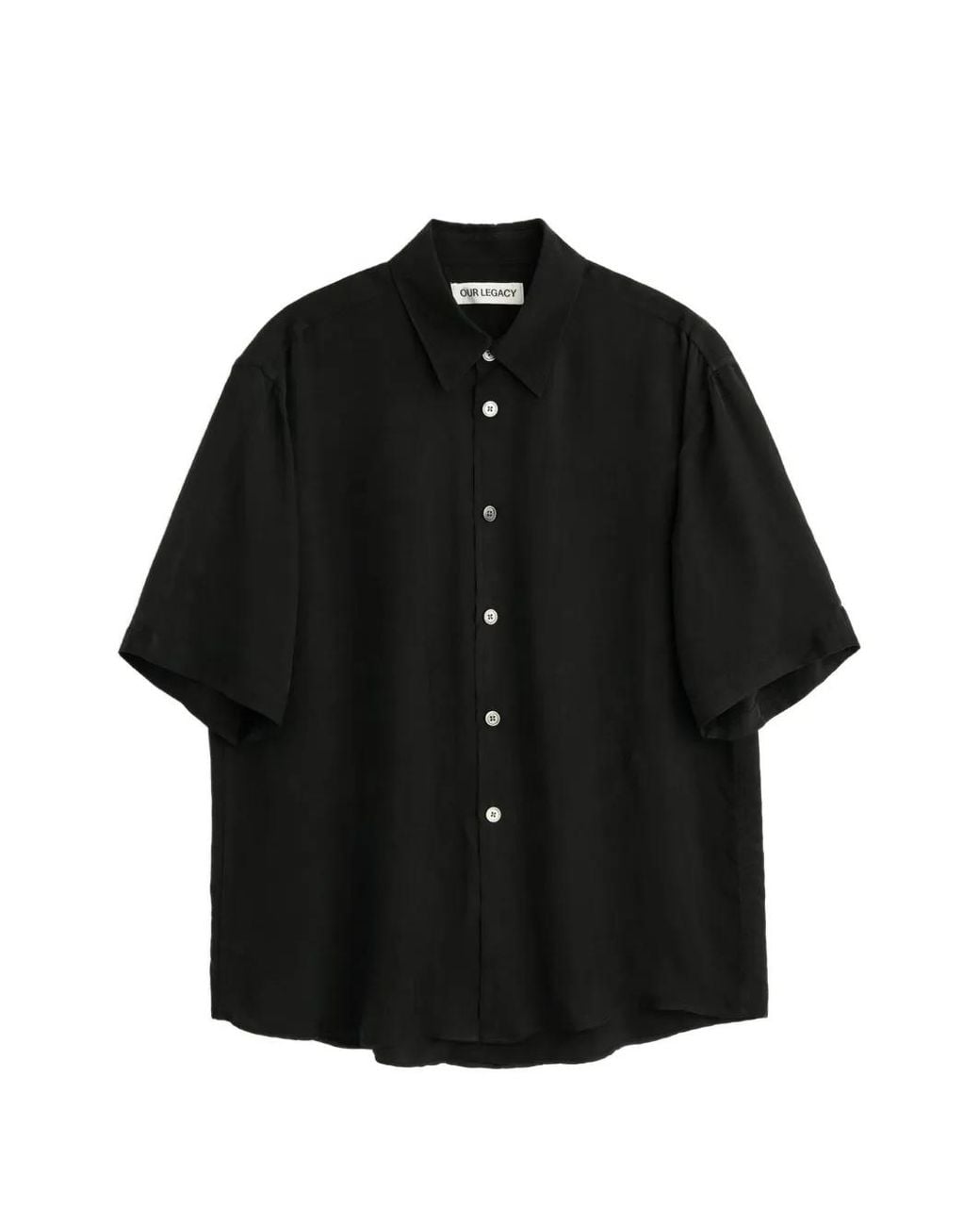 Our Legacy Black Short-Sleeve Shirt for men