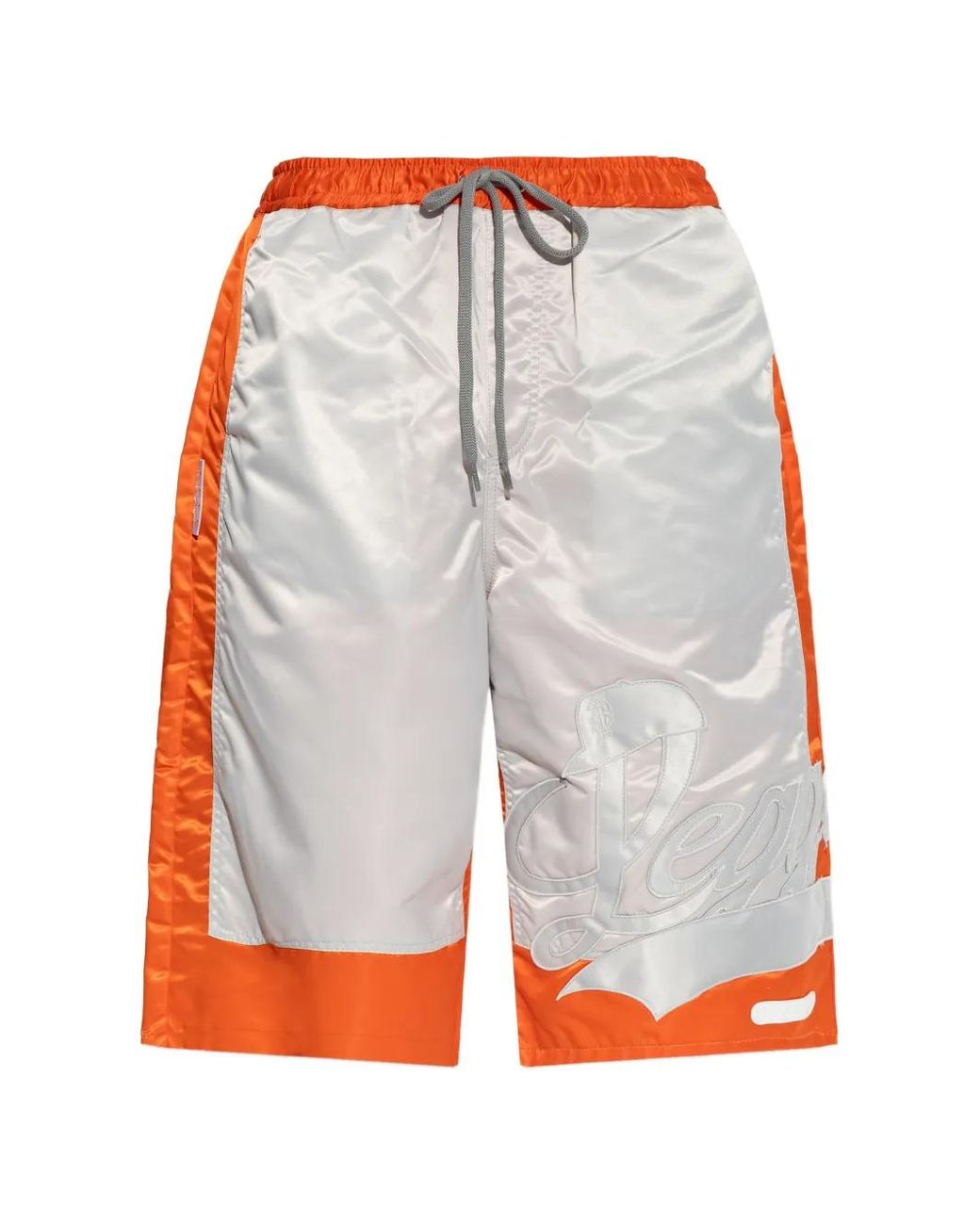 PDF Gray Logo-Embroidered Colour-Block Shorts for men