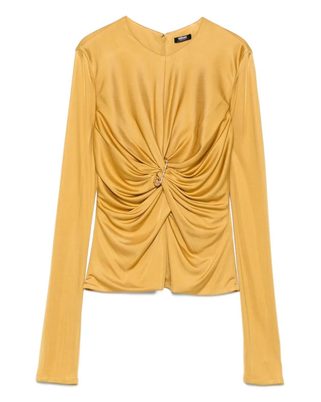 Versace Yellow Gathered Blouse