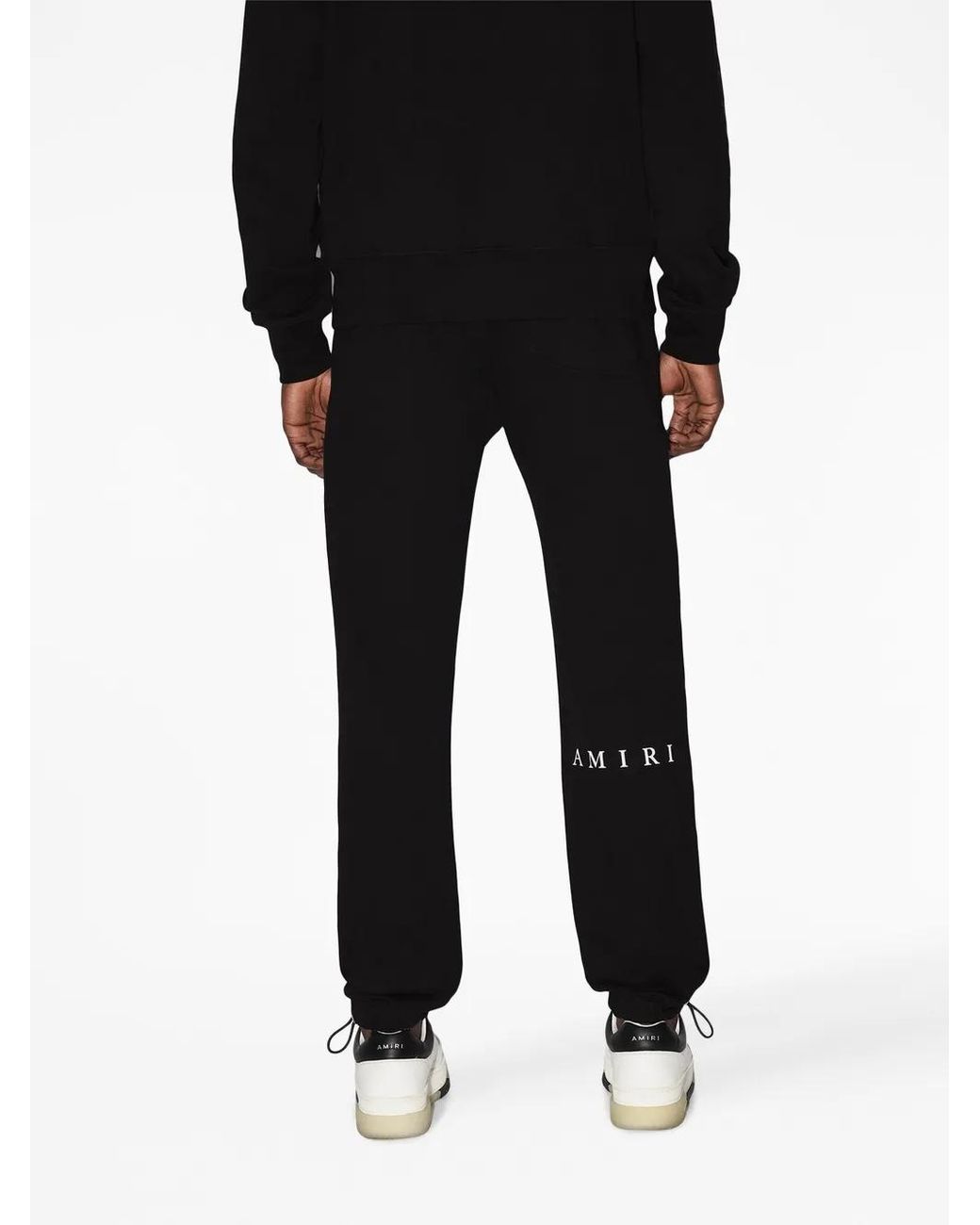 Amiri Black Logo-print Cotton Track Pants for men