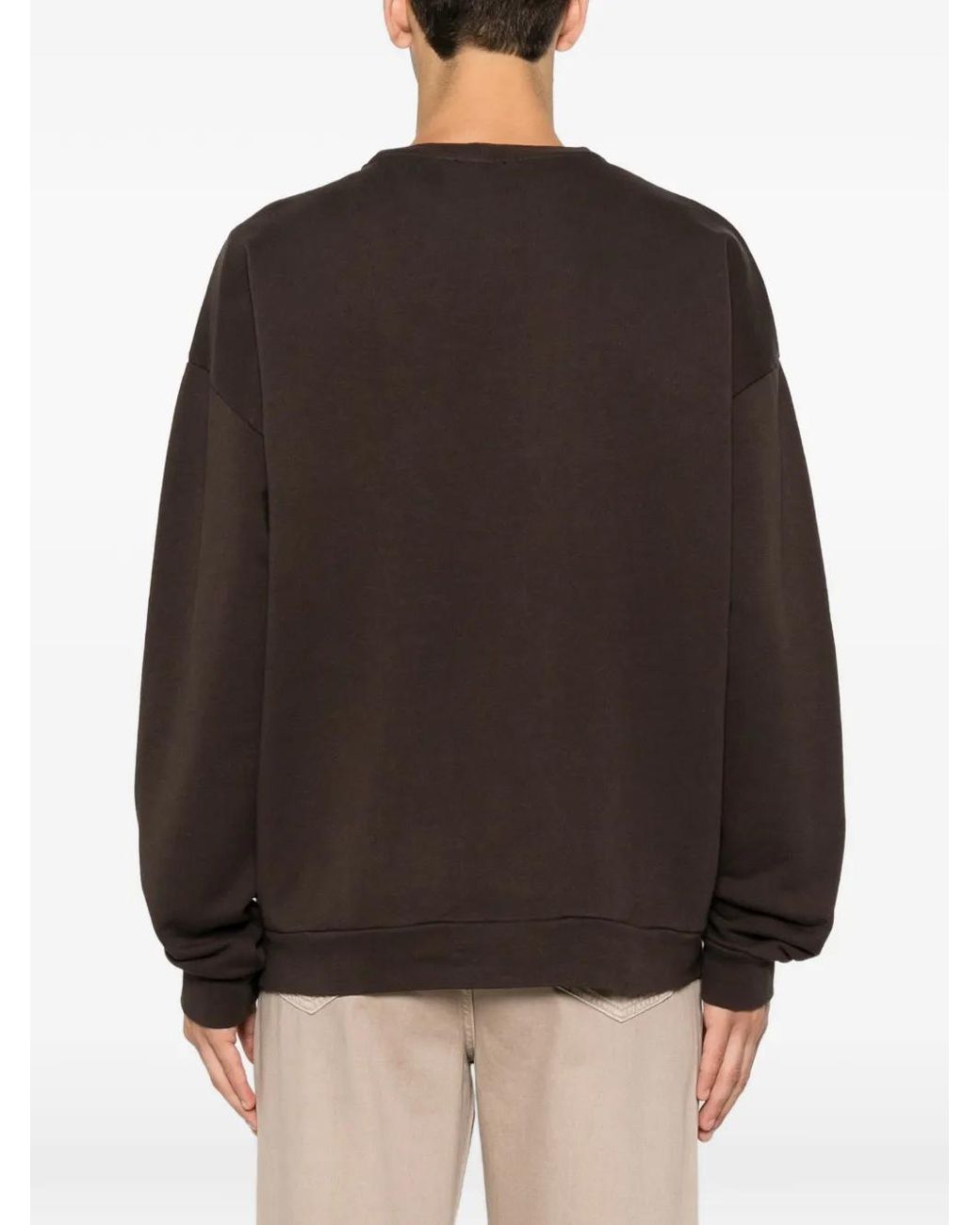 Sandro Brown Sweat À Détails De Fleurs for men