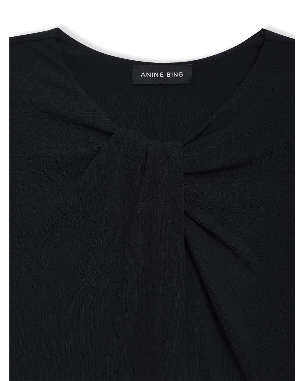 Anine Bing Blue Amaya Knot-Detail Minidress