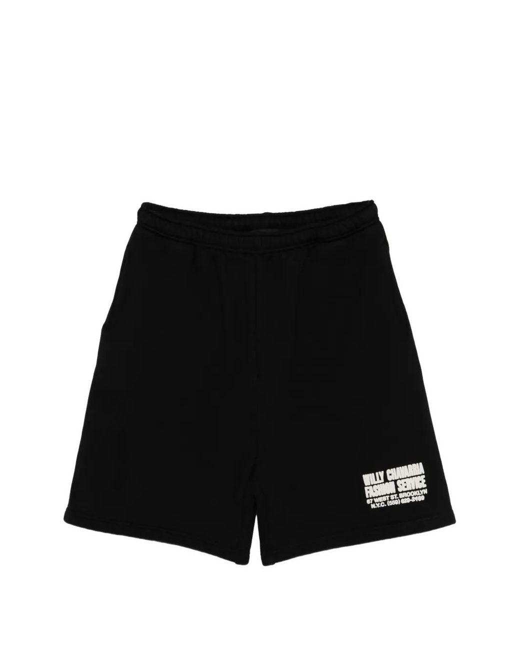Willy Chavarria Black Printed Shorts for men