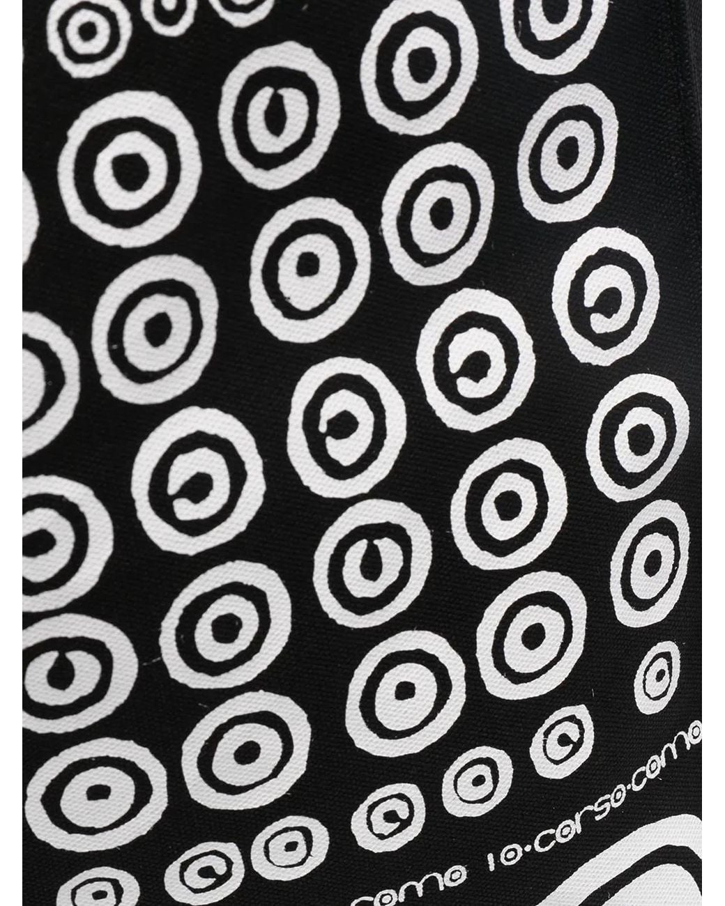 10 Corso Como Black Circle Logo Canvas Tote