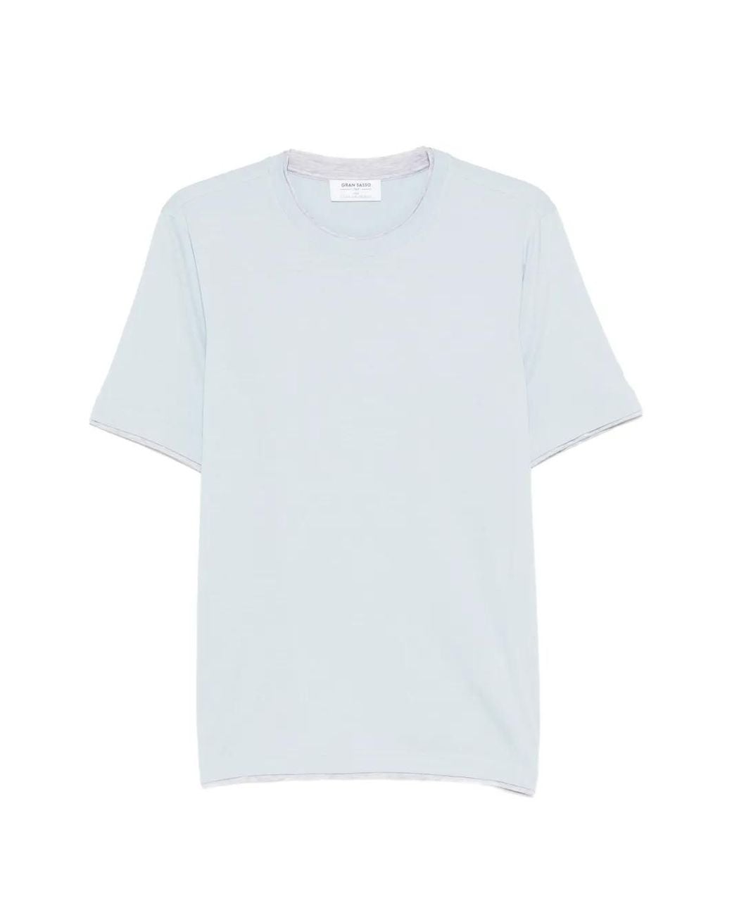 Gran Sasso White Trim-Detail T-Shirt for men
