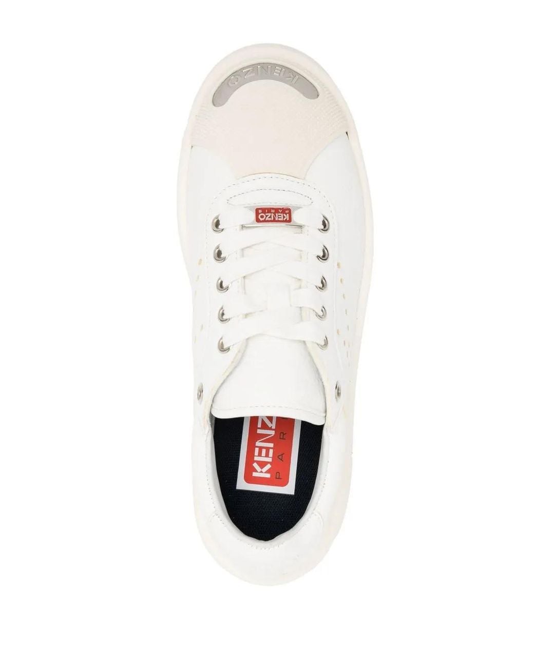 Zapatillas Bajas Con Puntera En Contraste KENZO de color White