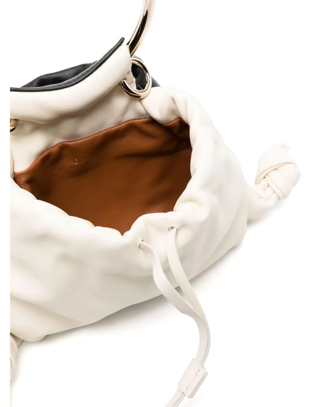 Chloé White Arlene Ouch Knotted Shoulder Bag