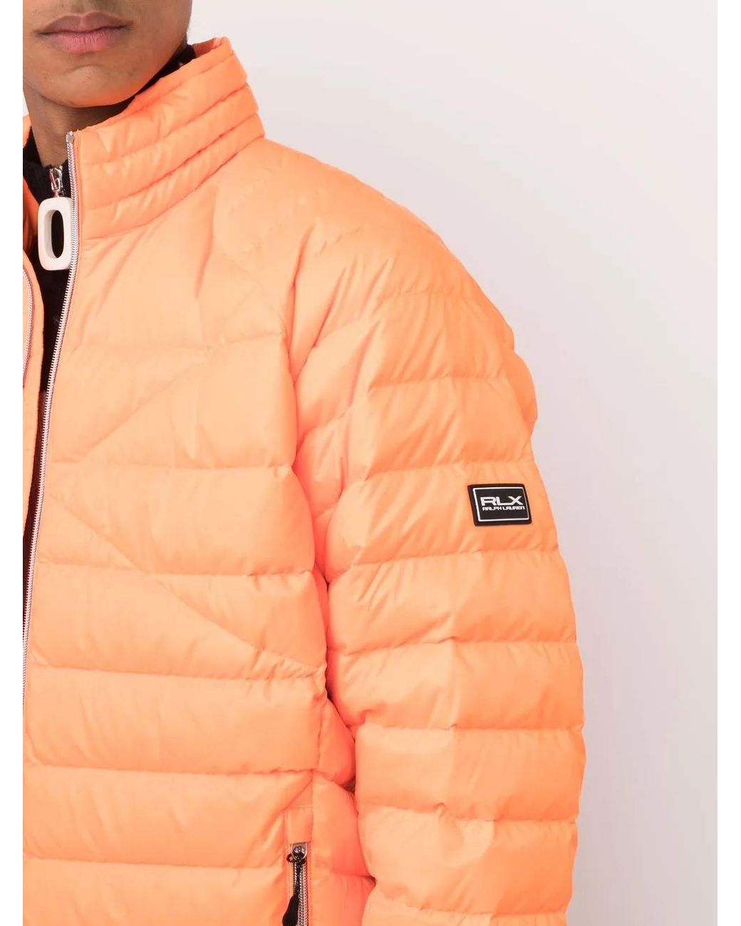 Polo Ralph Lauren Orange Veste Matelassée À Fermeture Zippée for men