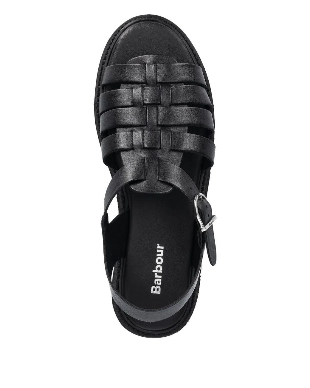 Barbour Black Sandalen Aus Leder