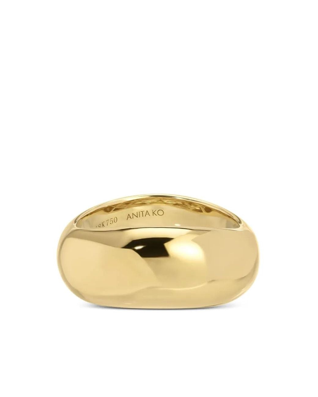 Anita Ko Metallic Celeste Wave Ring
