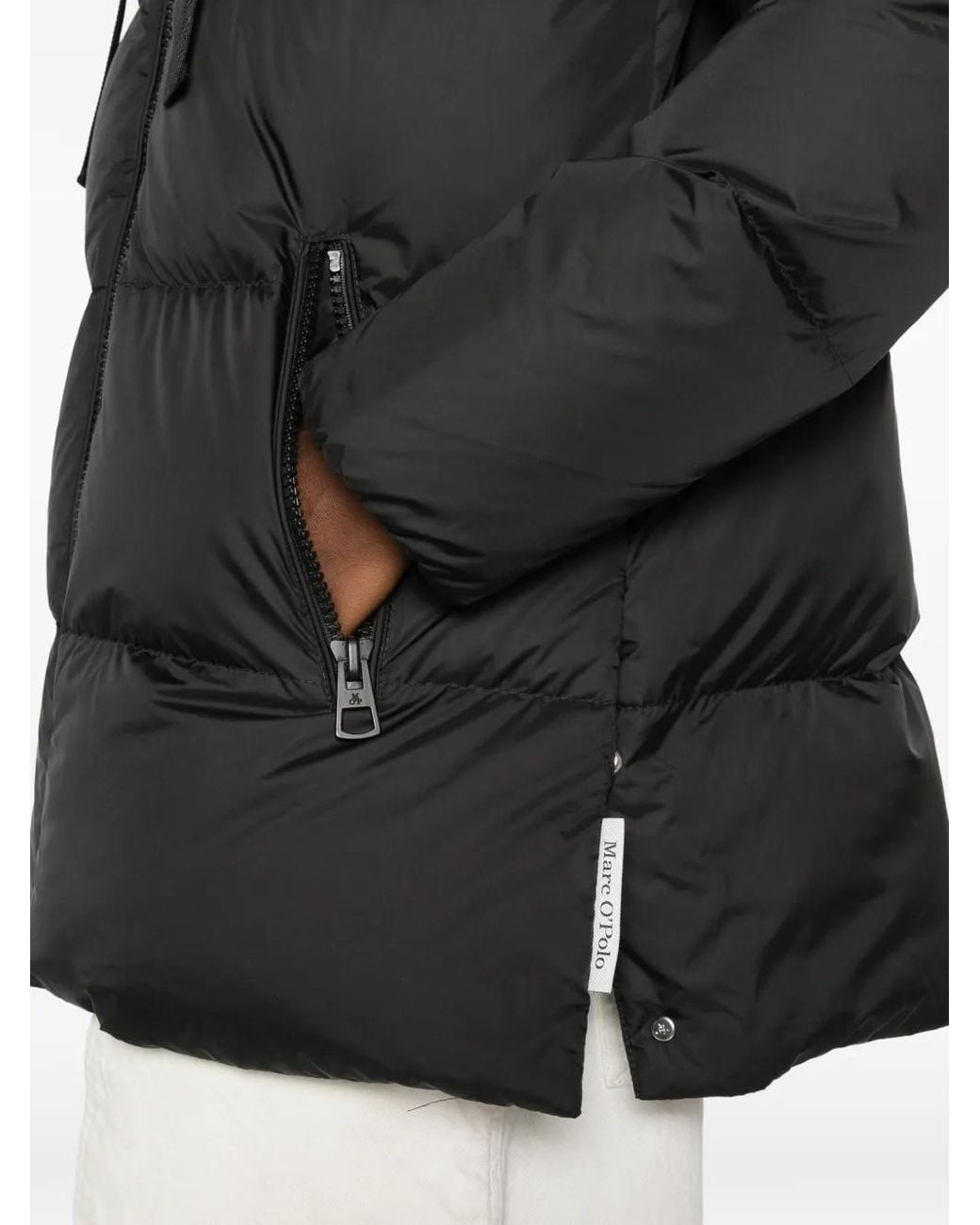 Marc O' Polo Black Hooded Puffer Jacket