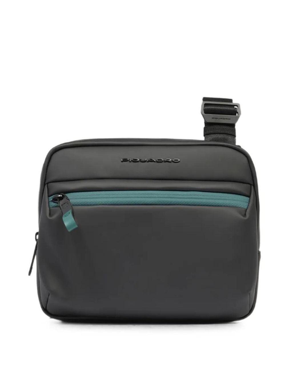 Piquadro Black Logo-Plaque Crossbody Bag
