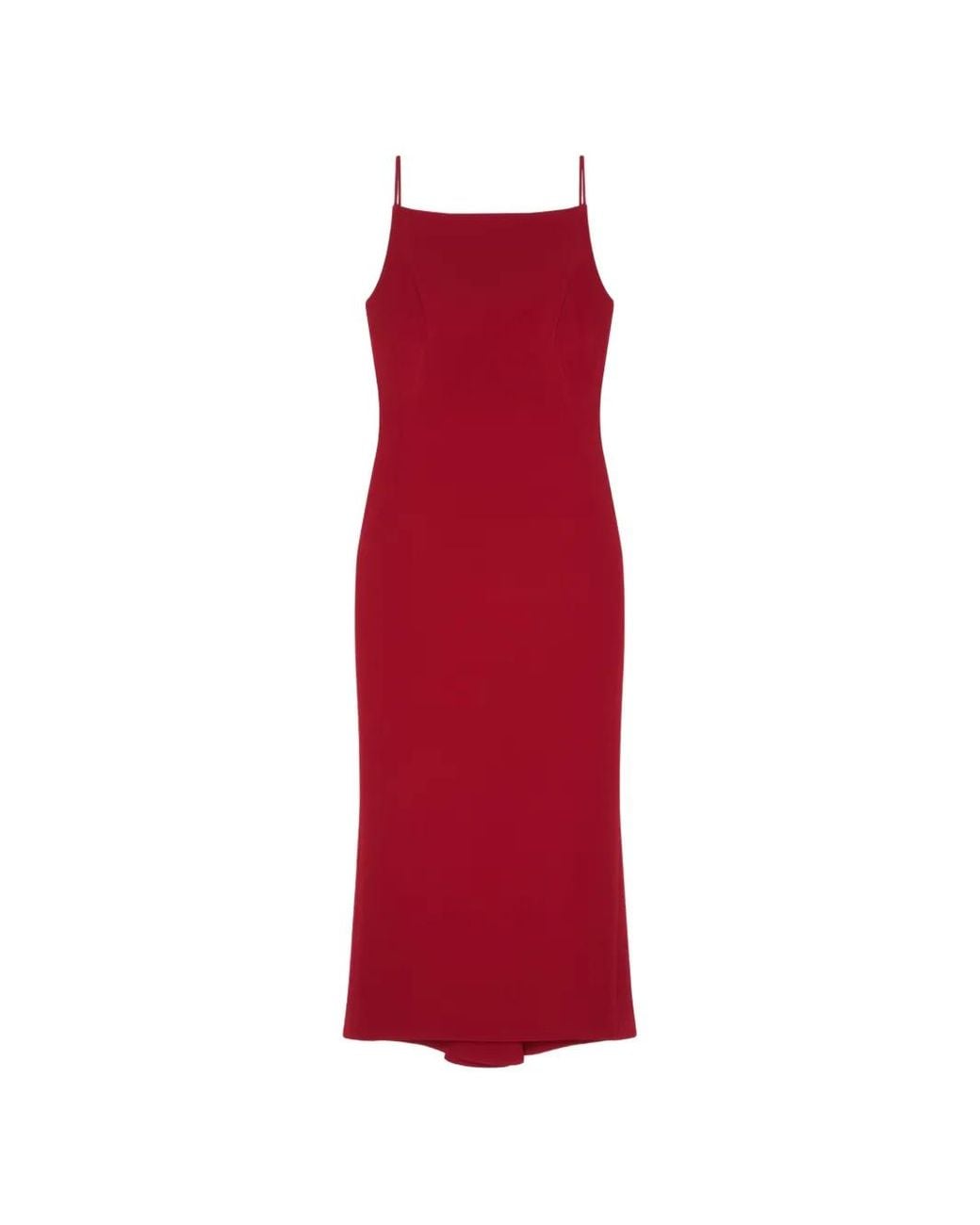 Givenchy Red Sliced Midi Dress