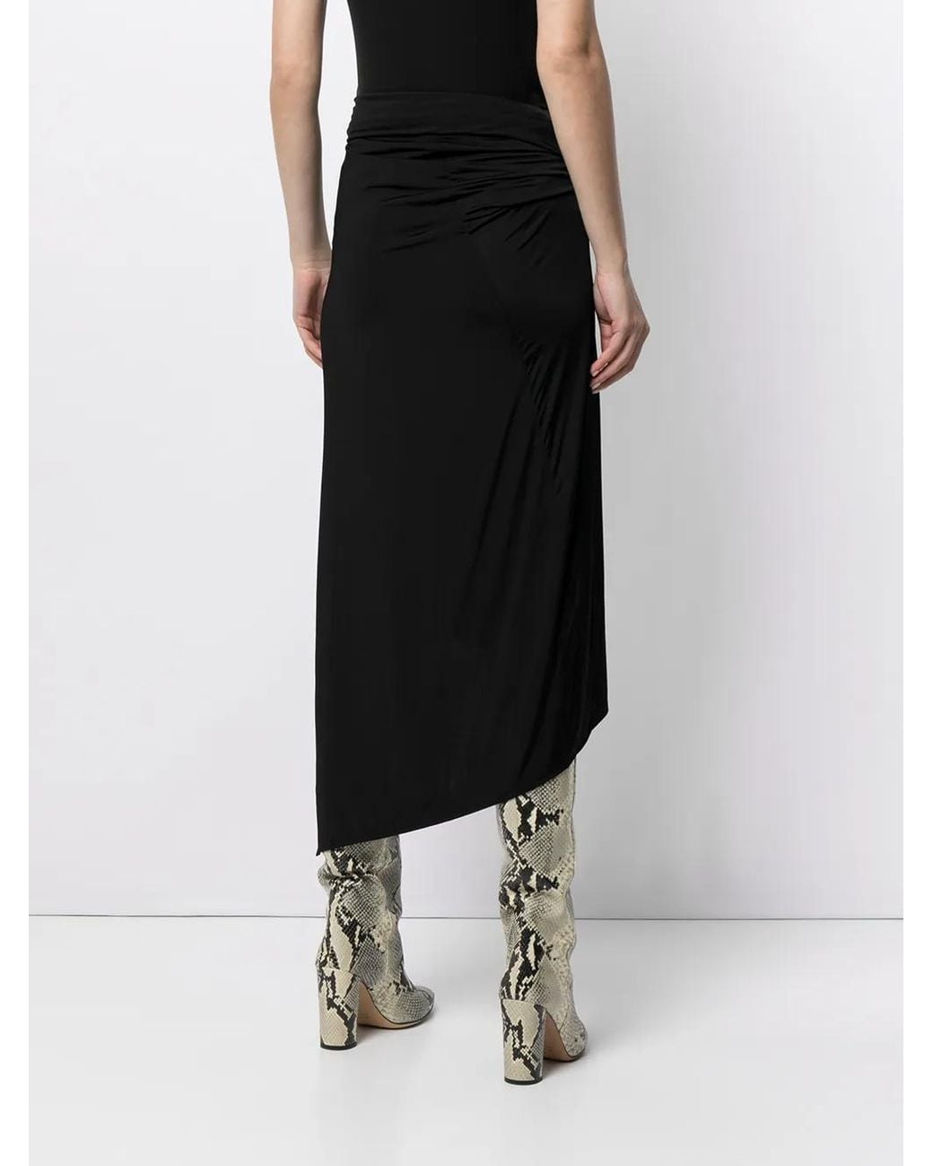 Rabanne Black Belted-Waist Skirt