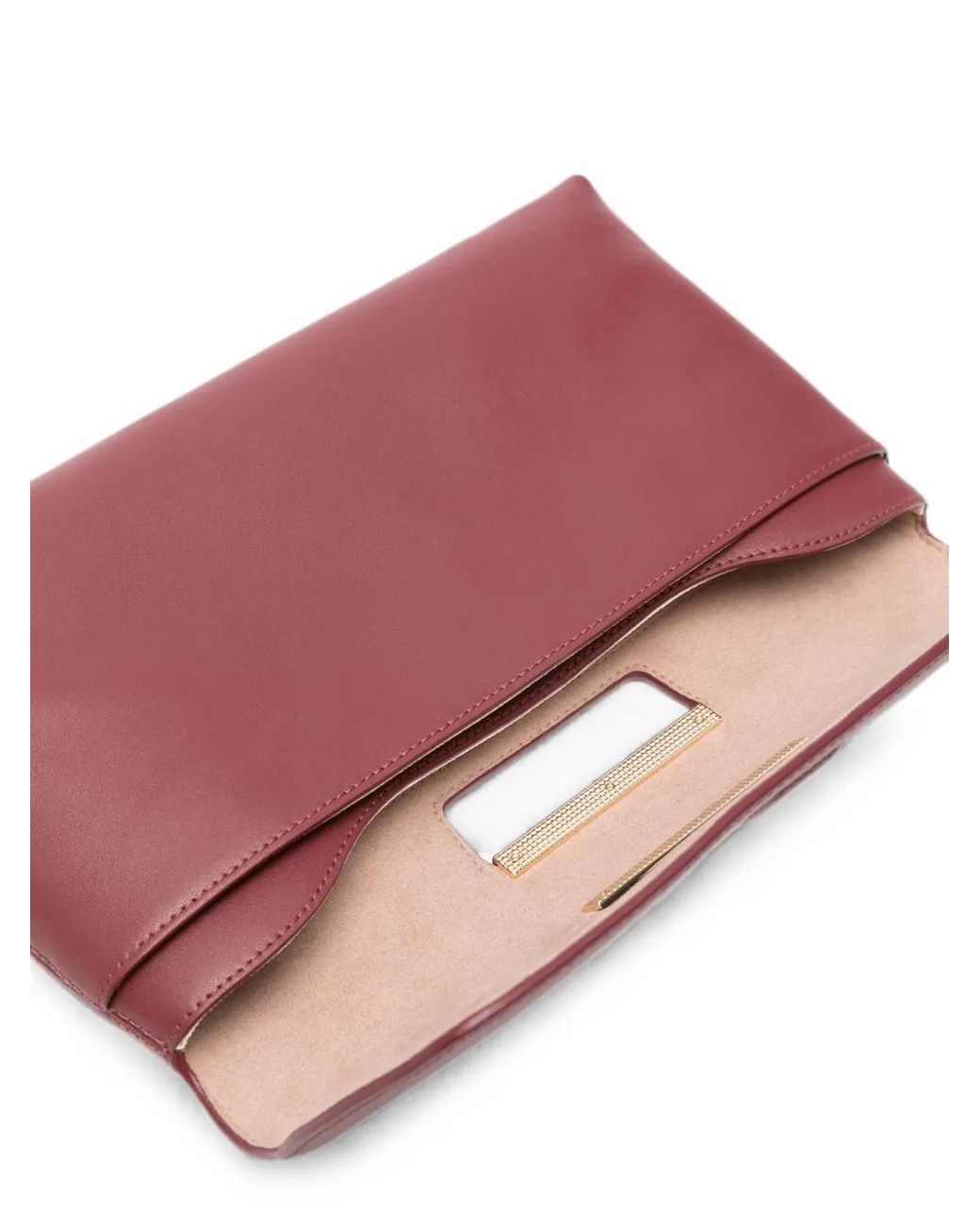 Furla Purple Logo-Engraved Clutch Bag