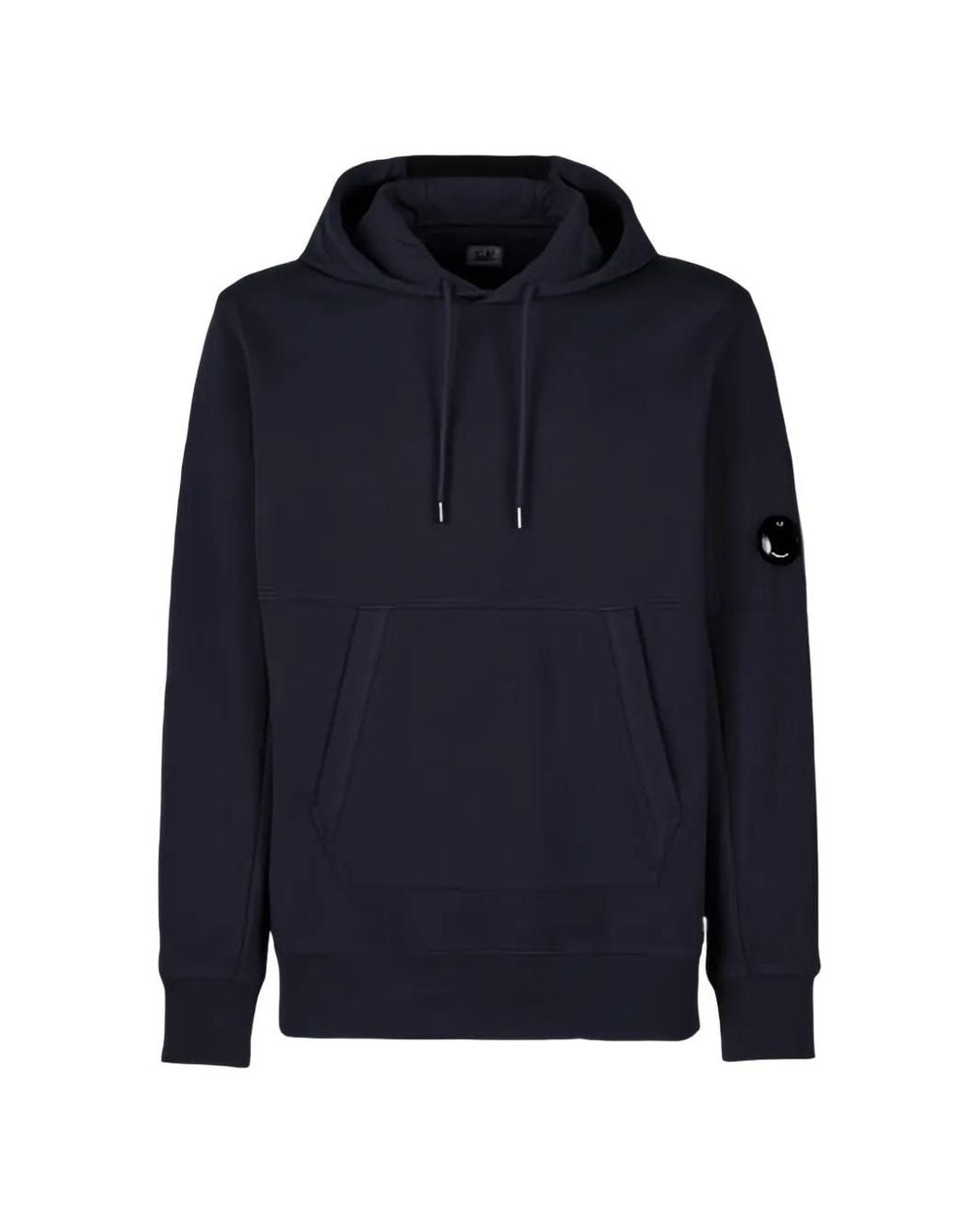 C P Company Blue Goggle Lens-Detail Hoodie for men