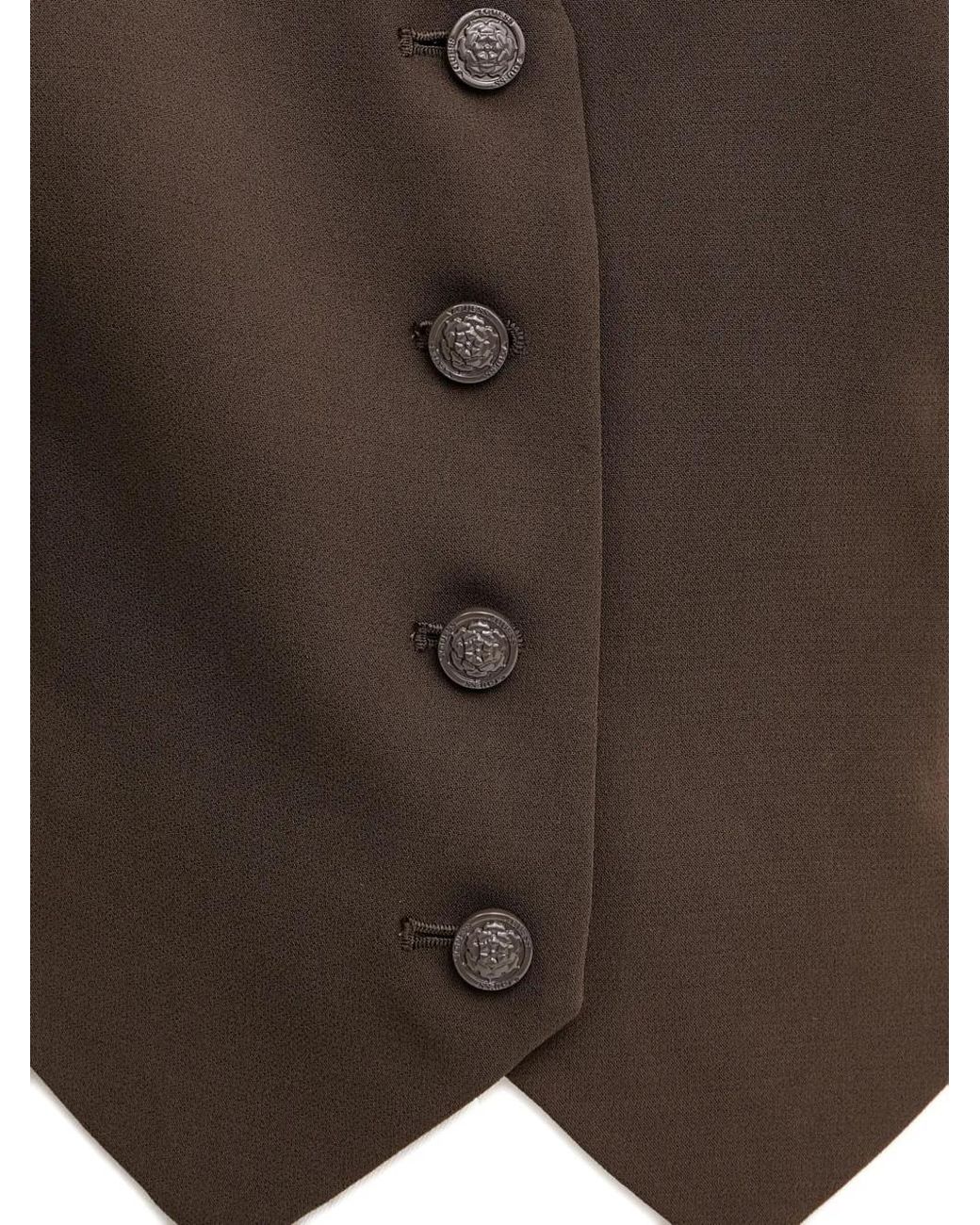 Guess Brown Button Chest-Pocket Vest