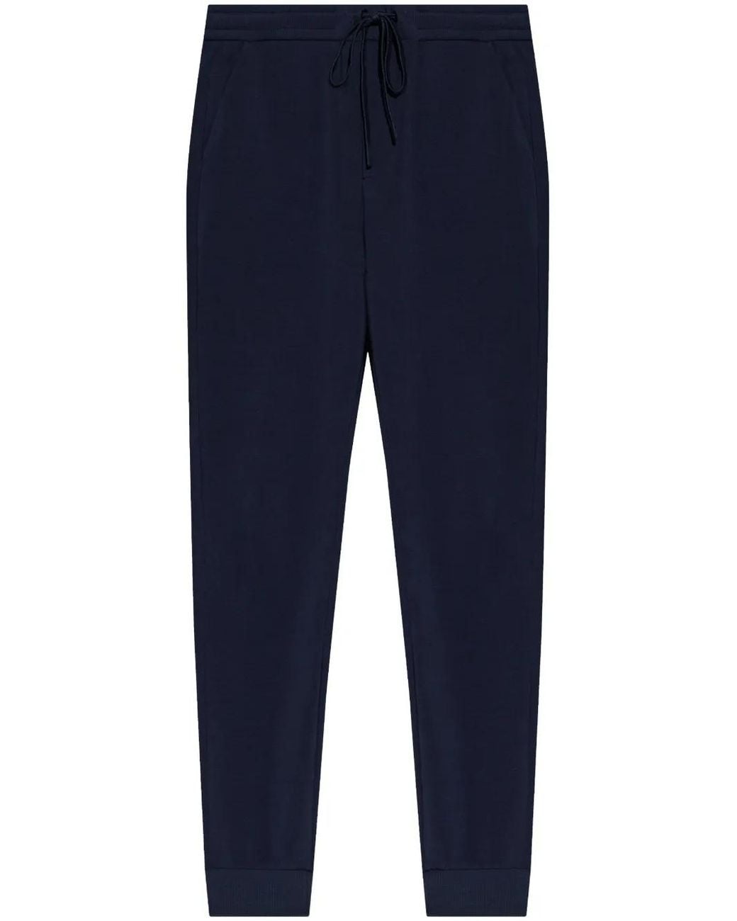 Hanro Blue Drawstring Straight-Leg Trousers for men