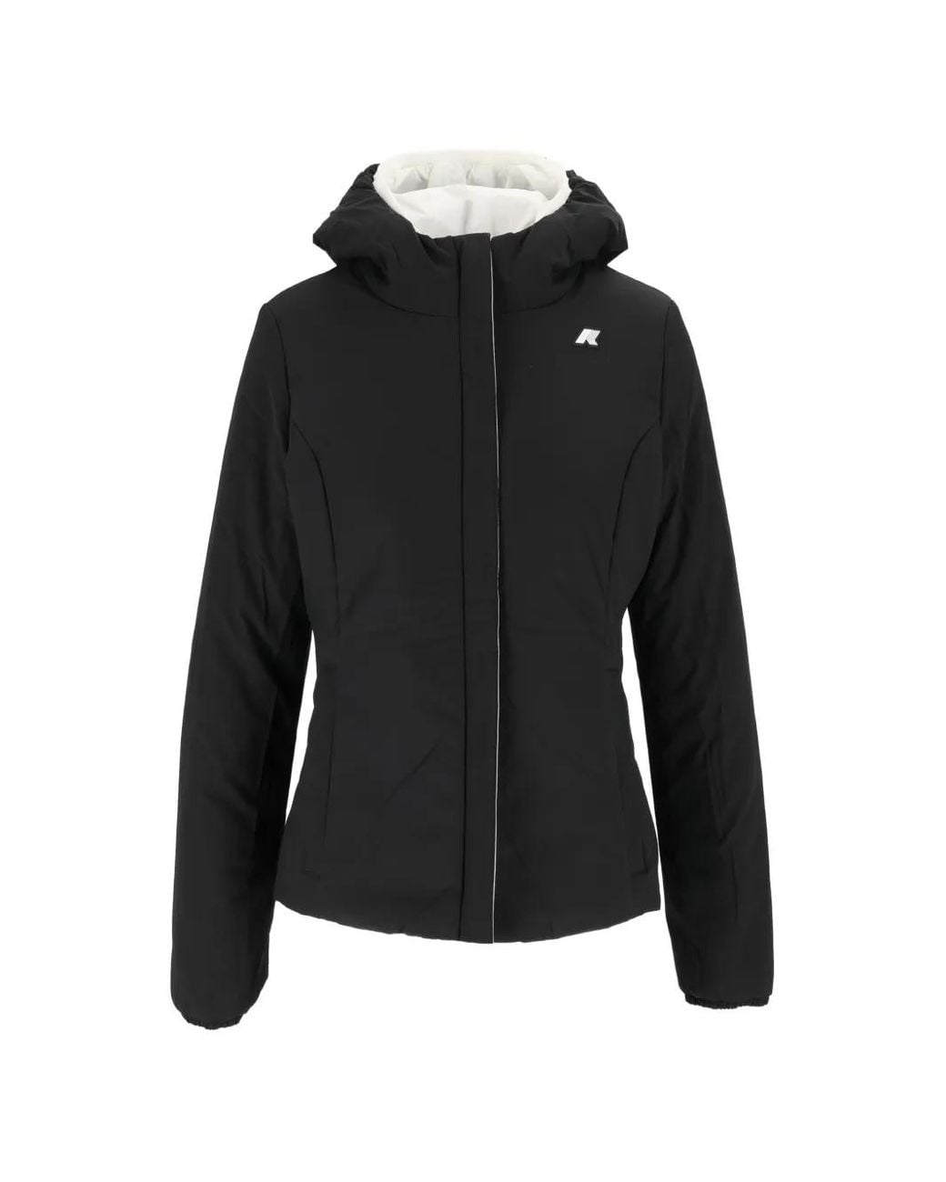 K-Way Black Lily St Warm Reversible Hooded Jacket