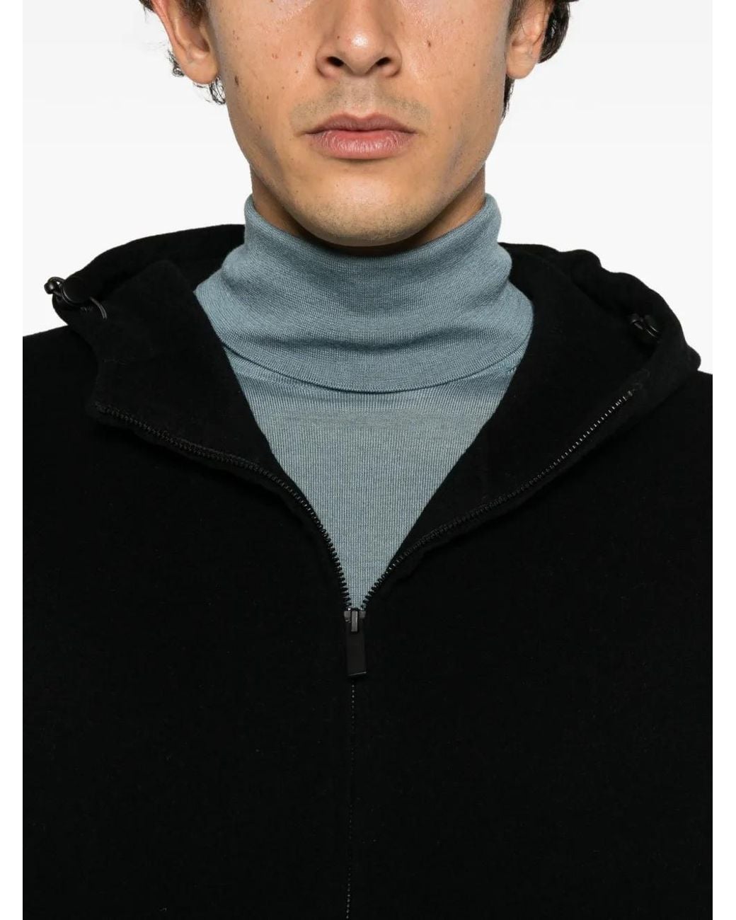 Abrigo Con Capucha Hevò de hombre de color Black